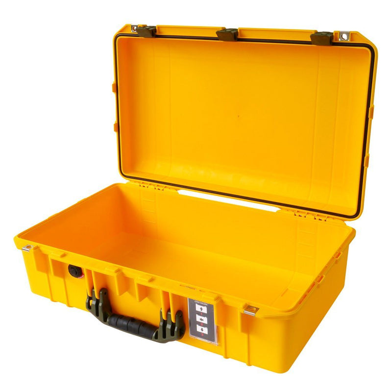 Pelican 1555 Air Case, Yellow with OD Green Handle & Latches ColorCase 
