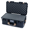 Pelican 1556 Air Case, Black with Desert Tan Handles & Latches Pick & Pluck Foam with Convolute Lid Foam ColorCase 015560-0001-110-310