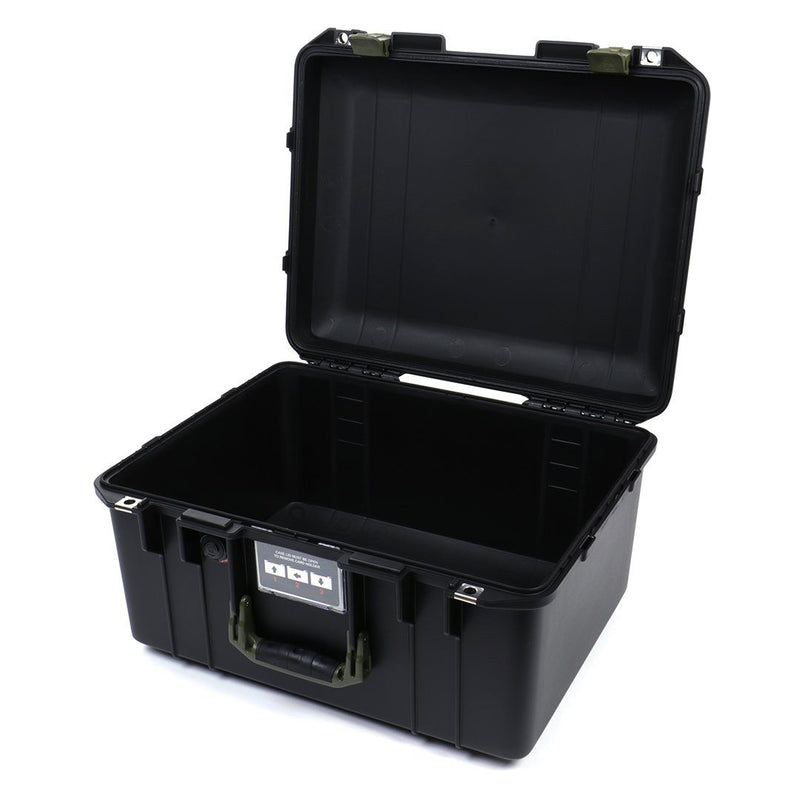 Pelican 1557 Air Case, Black with OD Green Handle & Latches ColorCase 