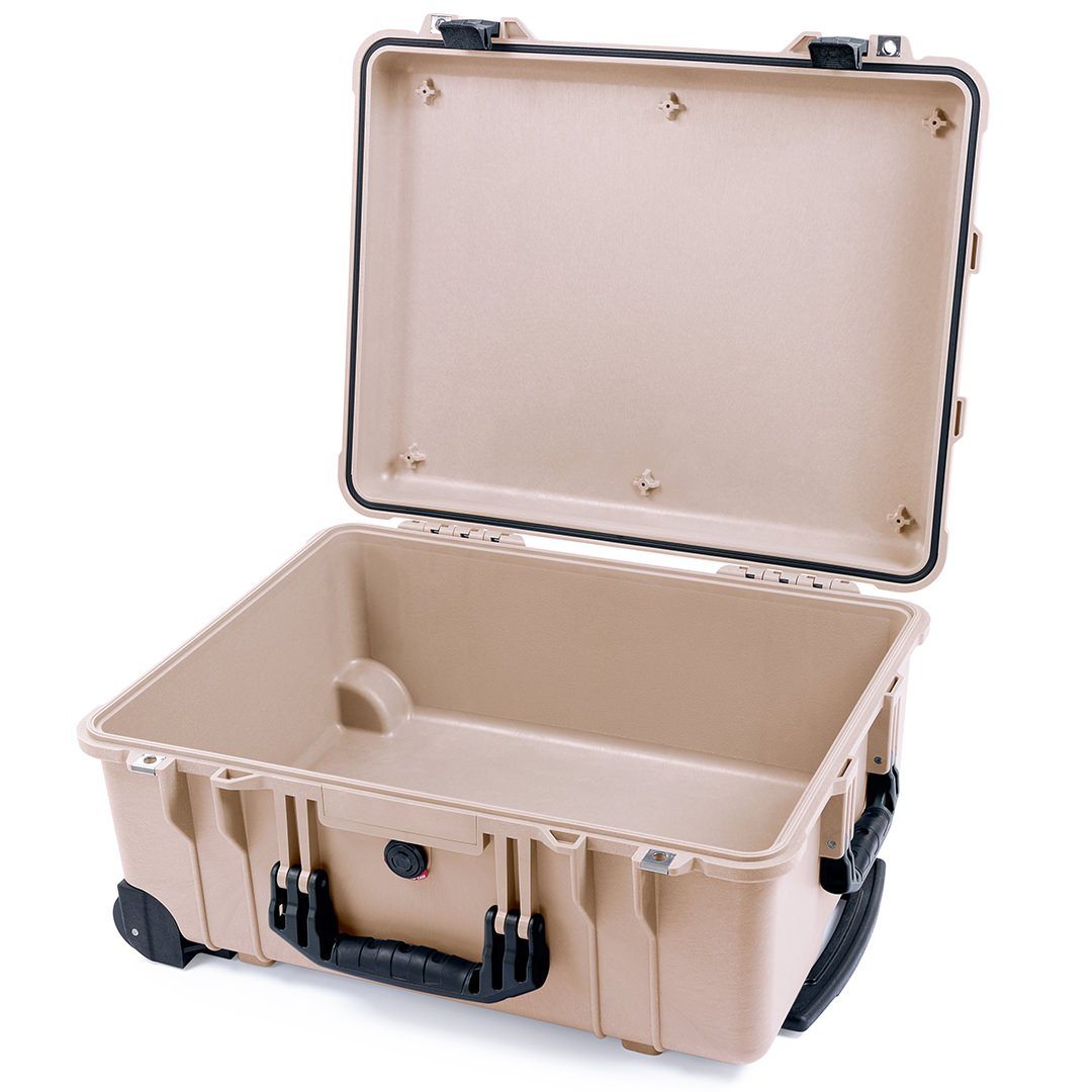 Pelican 1560 Case, Desert Tan with Black Handles & Latches None (Case Only) ColorCase 015600-0000-310-110