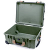 Pelican 1560 Case, OD Green with Desert Tan Handles & Latches None (Case Only) ColorCase 015600-0000-130-310