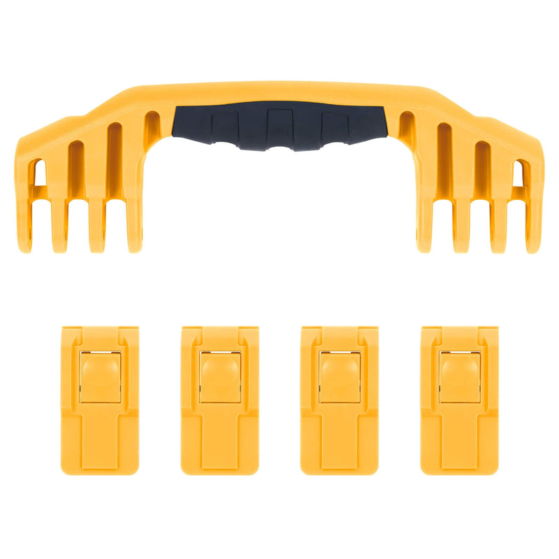 Pelican 1600 Replacement Handle & Latches, Yellow, Push-Button (Set of 1 Handle, 4 Latches) ColorCase 