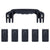 Pelican 1605 Air Replacement Handle & Latches, Black, Push-Button (Set of 1 Handle, 5 Latches) ColorCase 