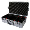 Pelican 1605 Air Case, Silver TrekPak Divider System with Convolute Lid Foam ColorCase 016050-0020-180-180
