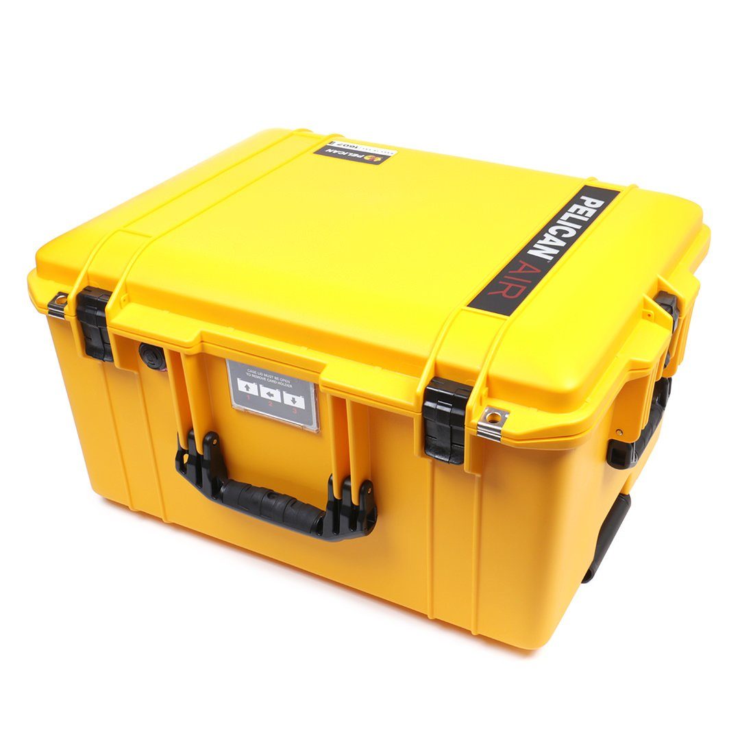 Pelican 1607 Air Case, Yellow with Black Handles & Latches ColorCase
