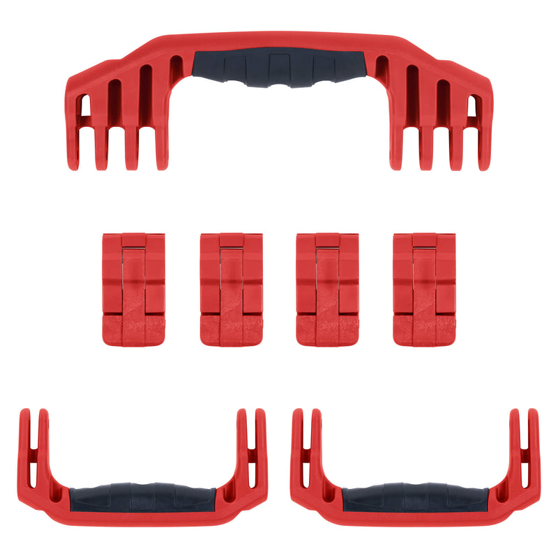 Pelican 1610 Replacement Handles & Latches, Red (Set of 3 Handles, 4 Latches) ColorCase 