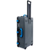 Pelican 1615 Air Case, Charcoal with Blue Handles & Latches ColorCase