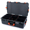 Pelican 1615 Air Case, Charcoal with Orange Handles & Push-Button Latches TrekPak Divider System with Convoluted Lid Foam ColorCase 016150-0020-520-150
