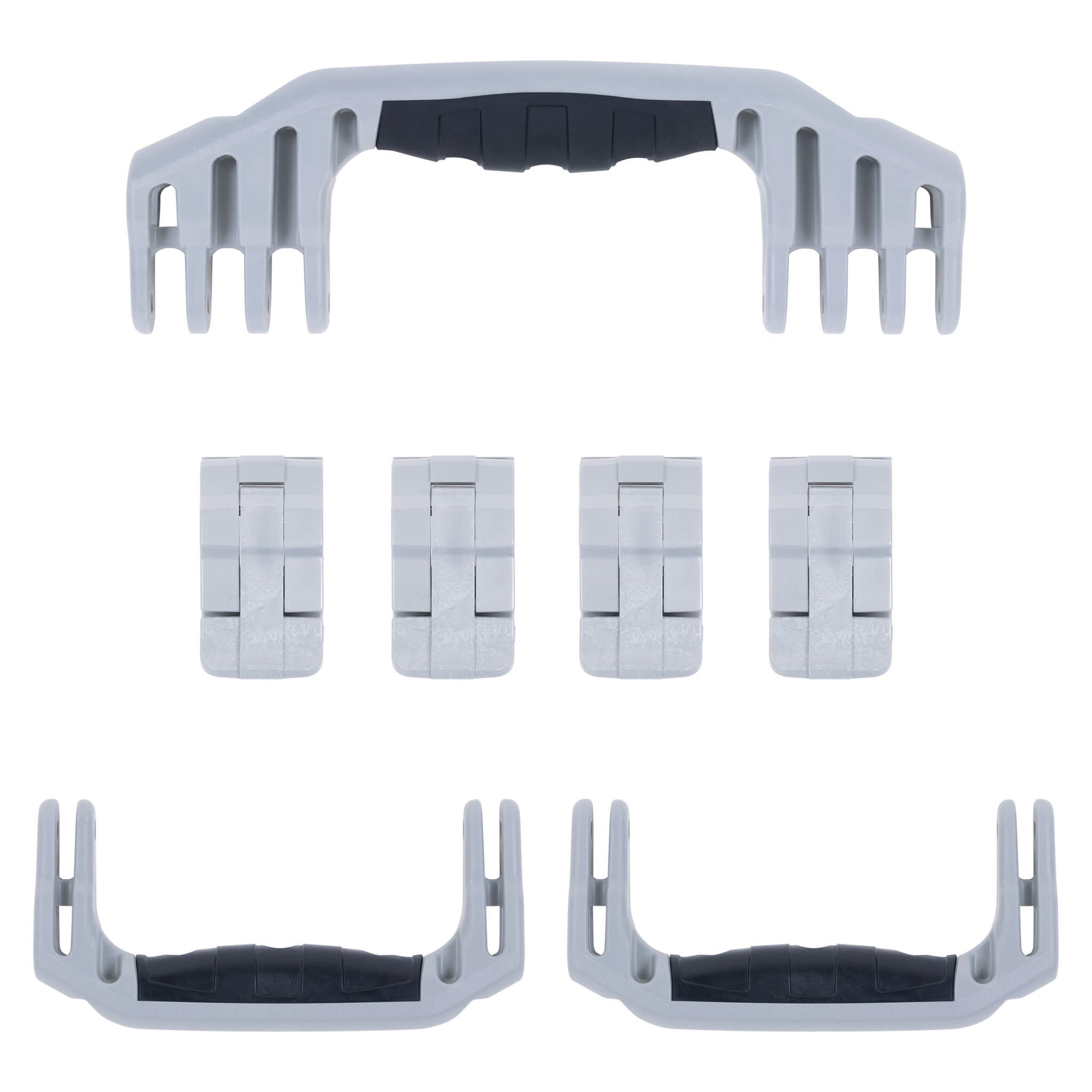 Pelican 1620 Replacement Handles & Latches, Silver (Set of 3 Handles, 4 Latches) ColorCase 