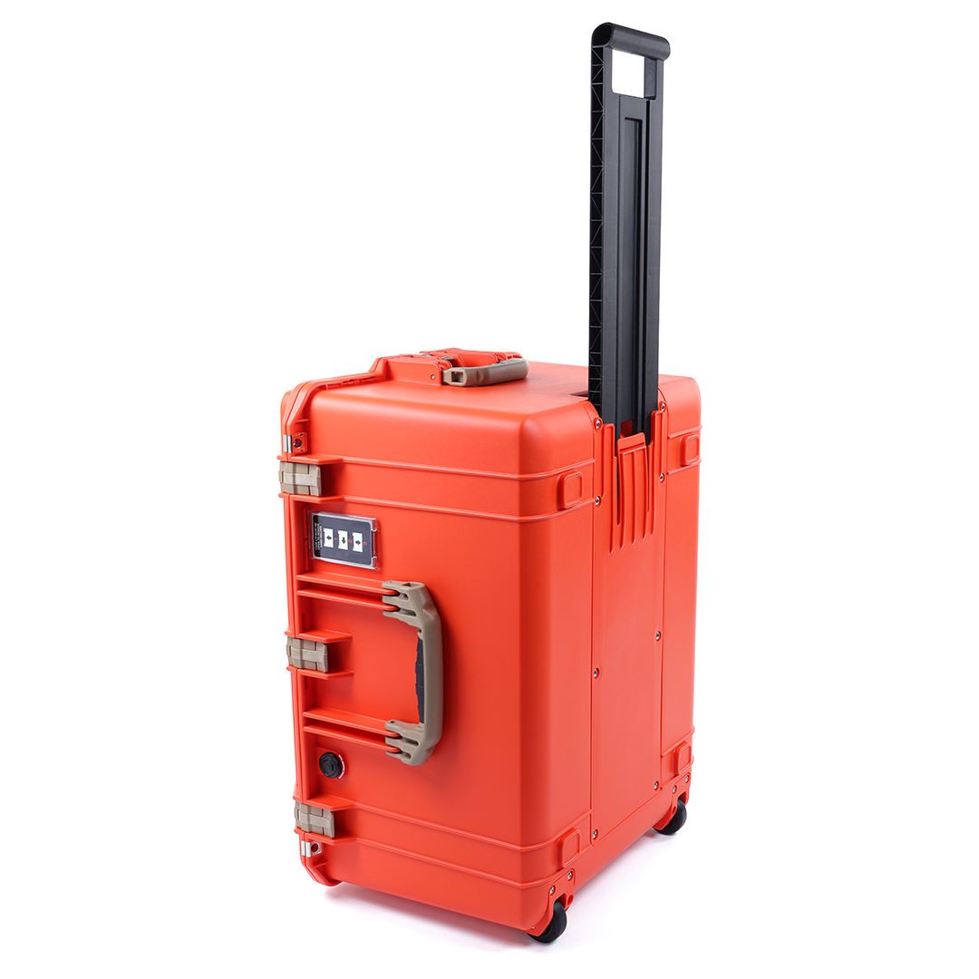 Pelican 1637 Air Case, Orange with Desert Tan Handles & Latches ColorCase