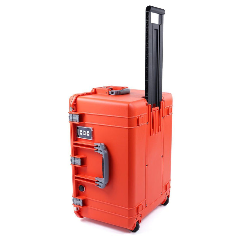 Pelican 1637 Air Case, Orange with Silver Handles & Latches ColorCase 