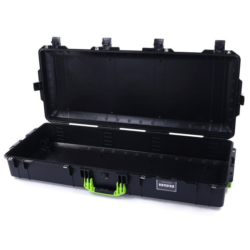 Pelican 1745 Air Case, Black with Lime Green Handles, Rolling ColorCase 