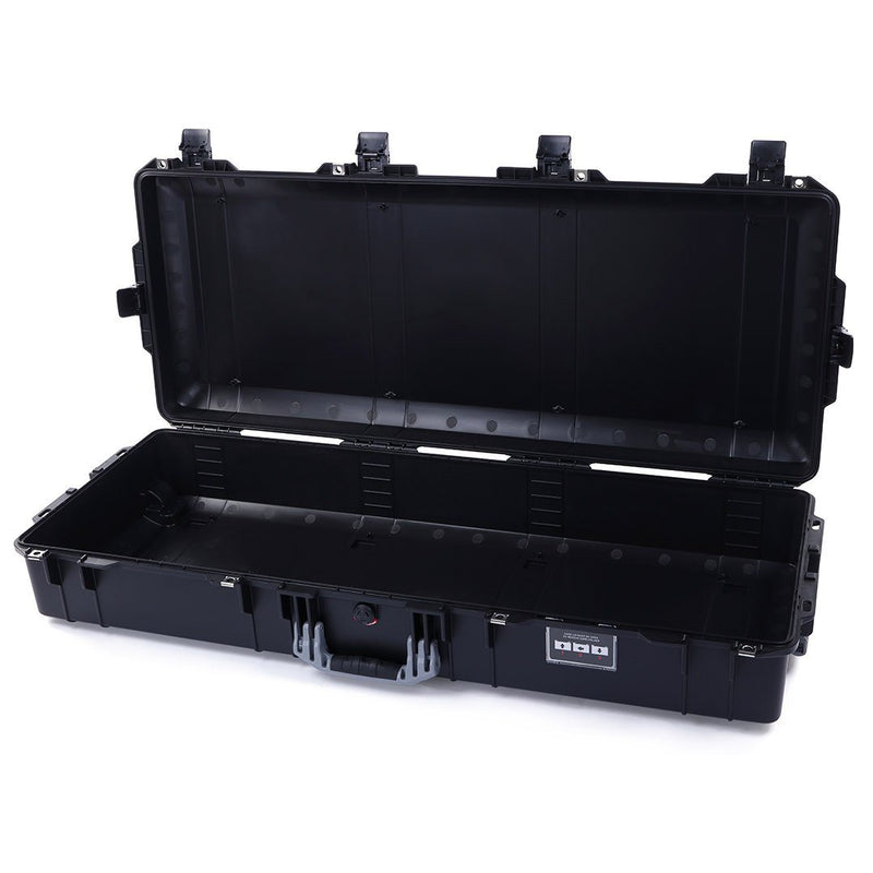 Pelican 1745 Air Case, Black with Silver Gray Handles, Rolling ColorCase 