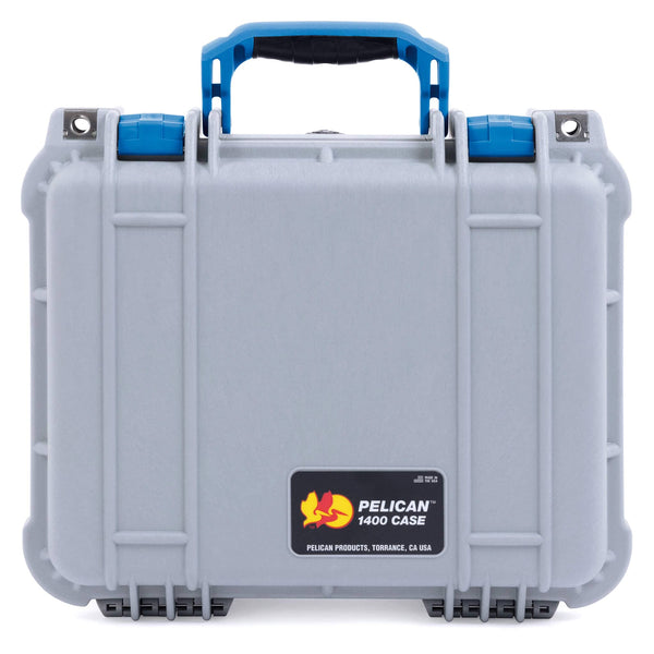 防犯・セキュリティ用品 PELICAN 1400 case Pelican_1400_Silver_Blue_Uprig