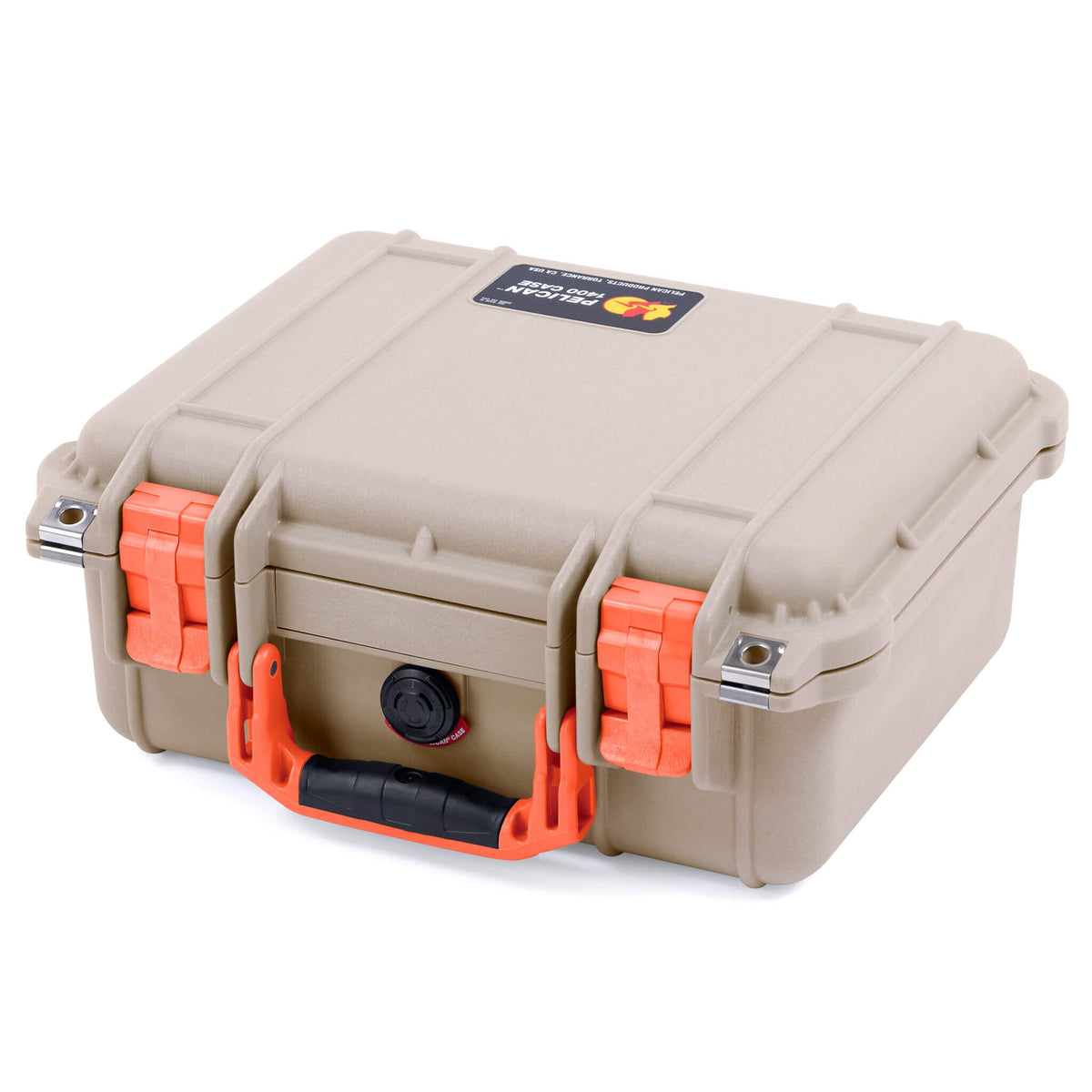 Pelican 1400 Case - Desert Tan &amp; Orange