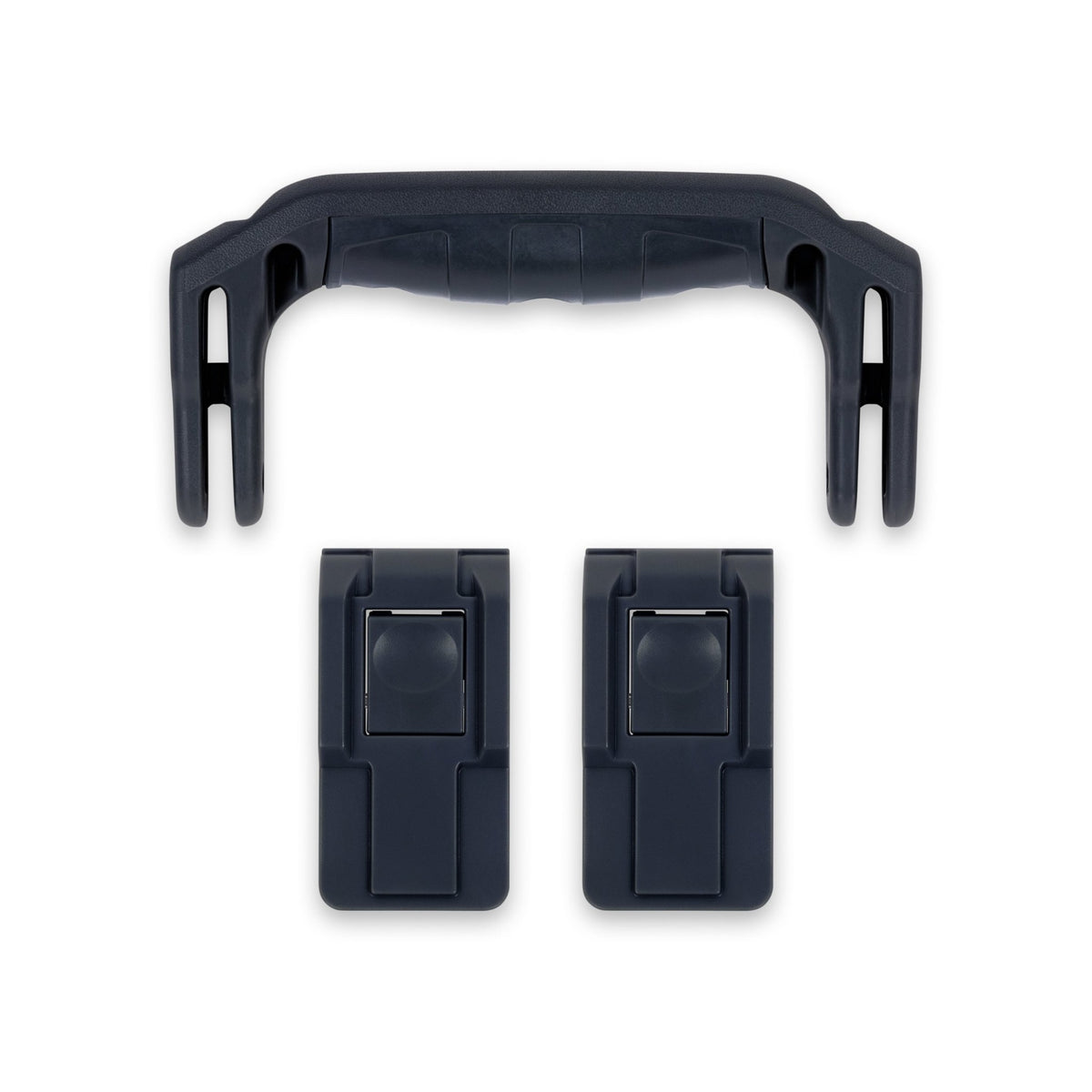 Pelican 1400 Replacement Handle &amp; Latches Set - Black (1 Handle, 2 Push-Button Latches) -