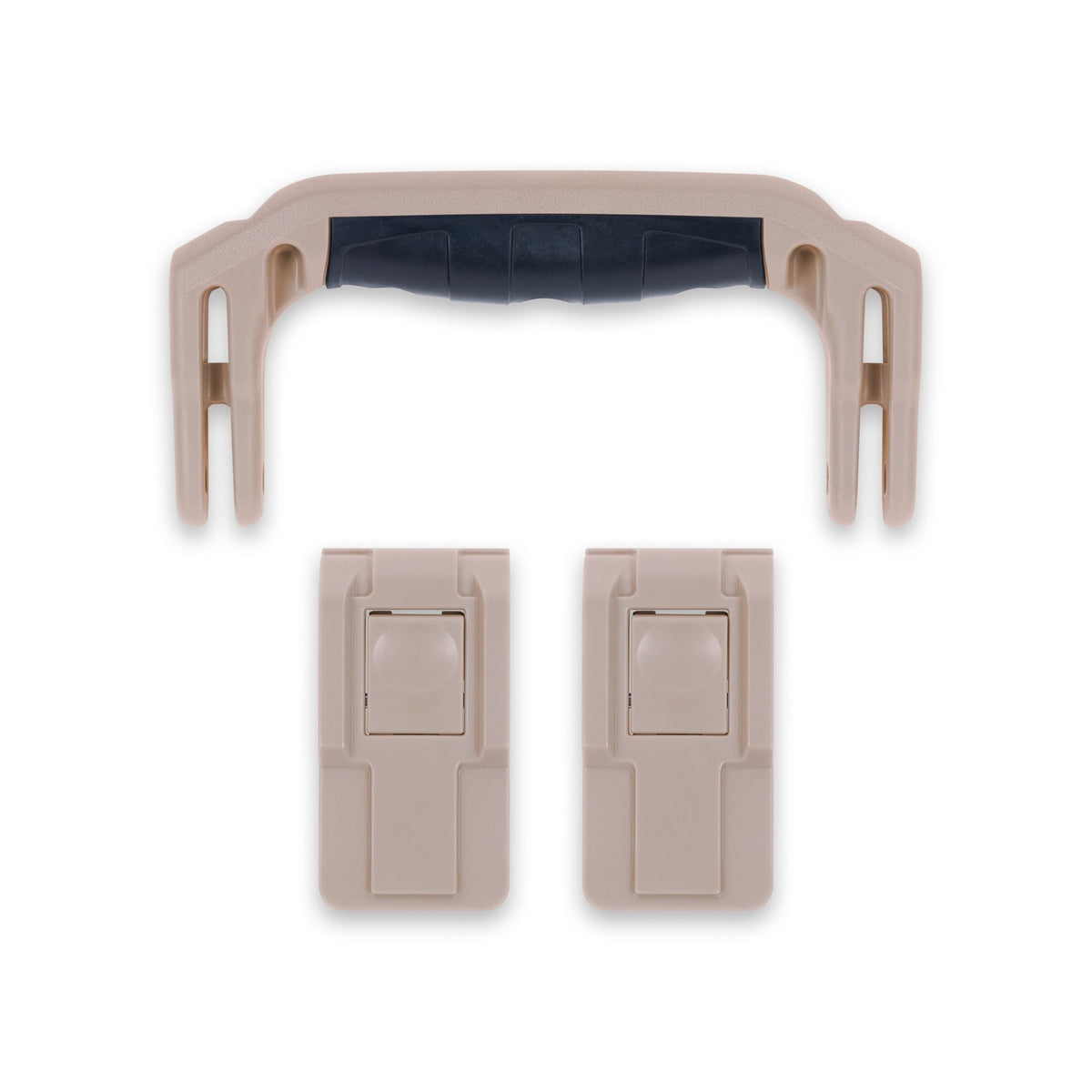 Pelican 1400 Replacement Handle &amp; Latches Set - Desert Tan (1 Handle, 2 Push-Button Latches) -