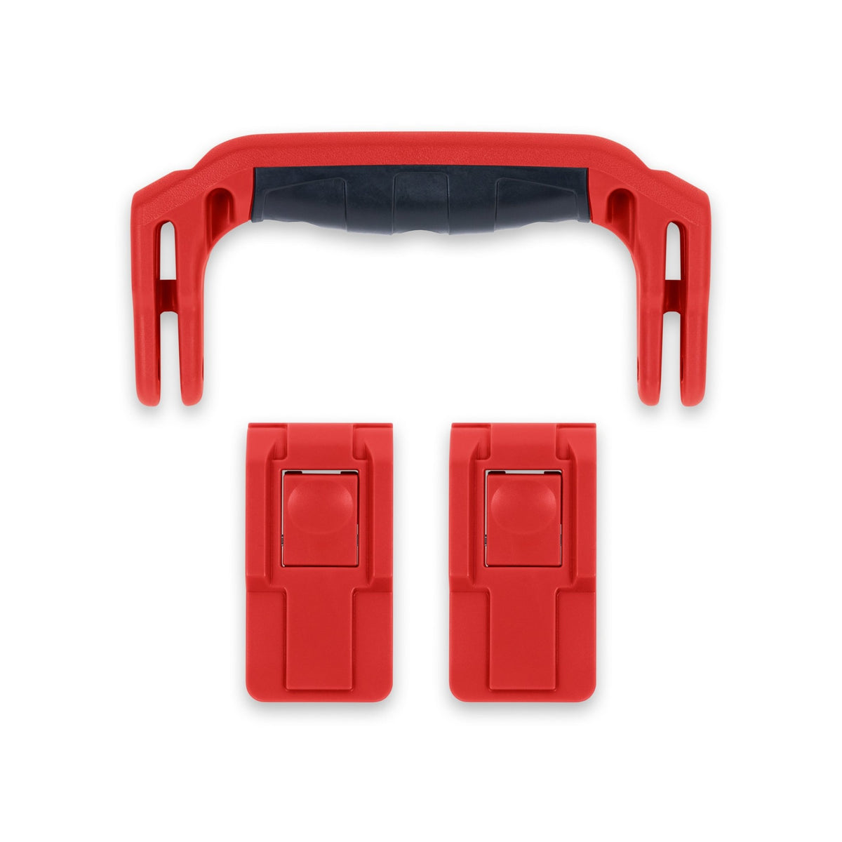 Pelican 1400 Replacement Handle &amp; Latches Set - Red (1 Handle, 2 Push-Button Latches) -