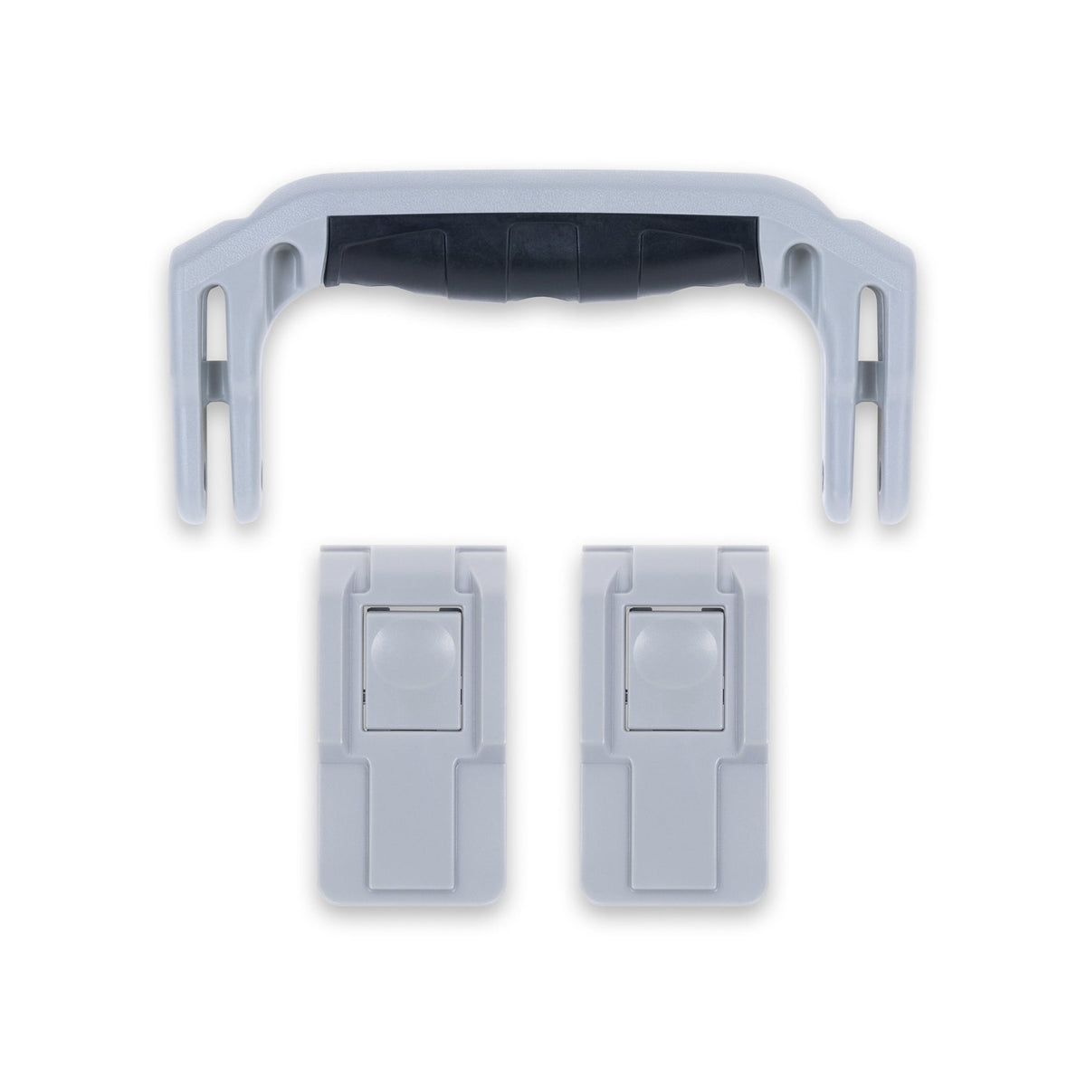 Pelican 1400 Replacement Handle &amp; Latches Set - Silver (1 Handle, 2 Push-Button Latches) -