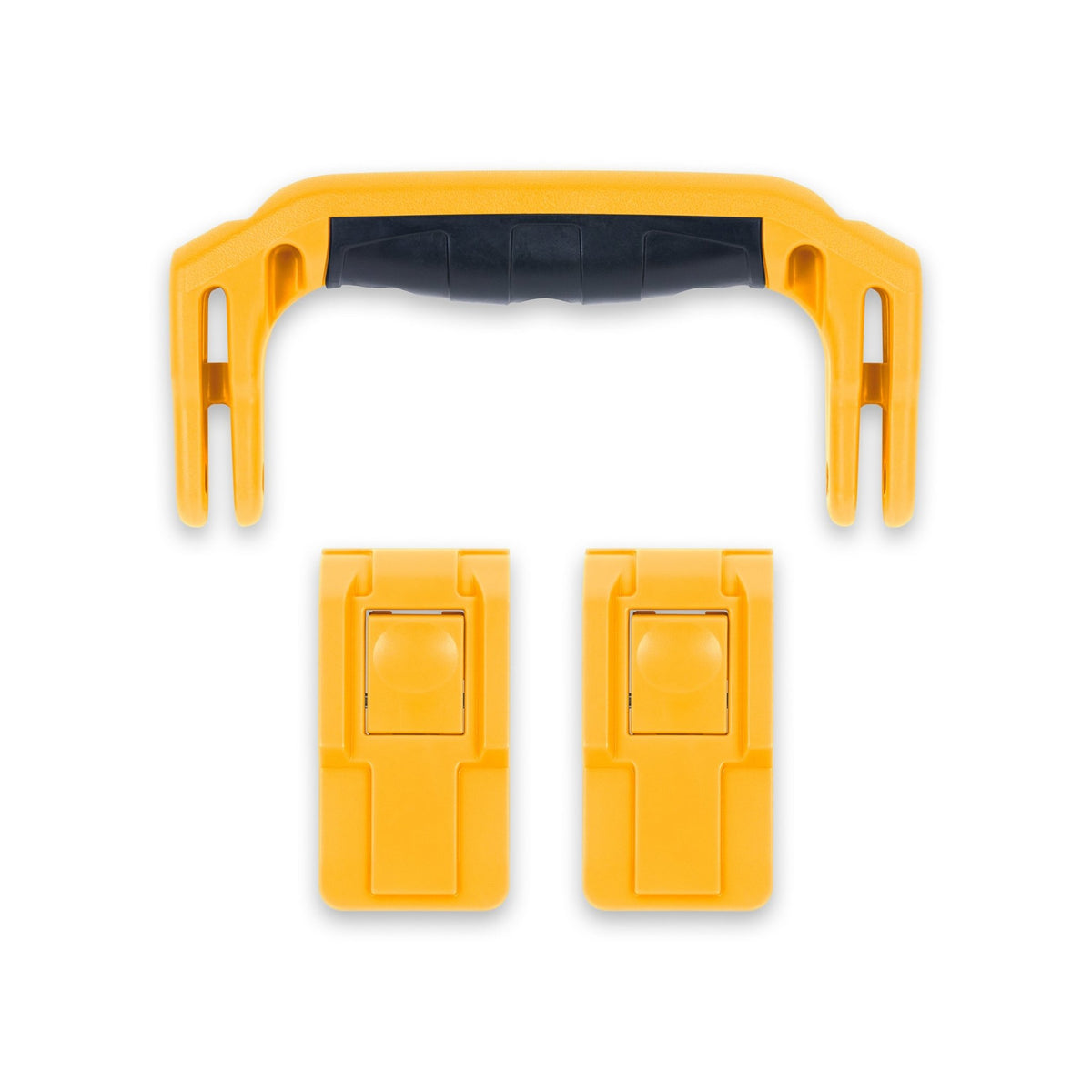 Pelican 1400 Replacement Handle &amp; Latches Set - Yellow (1 Handle, 2 Push-Button Latches) -