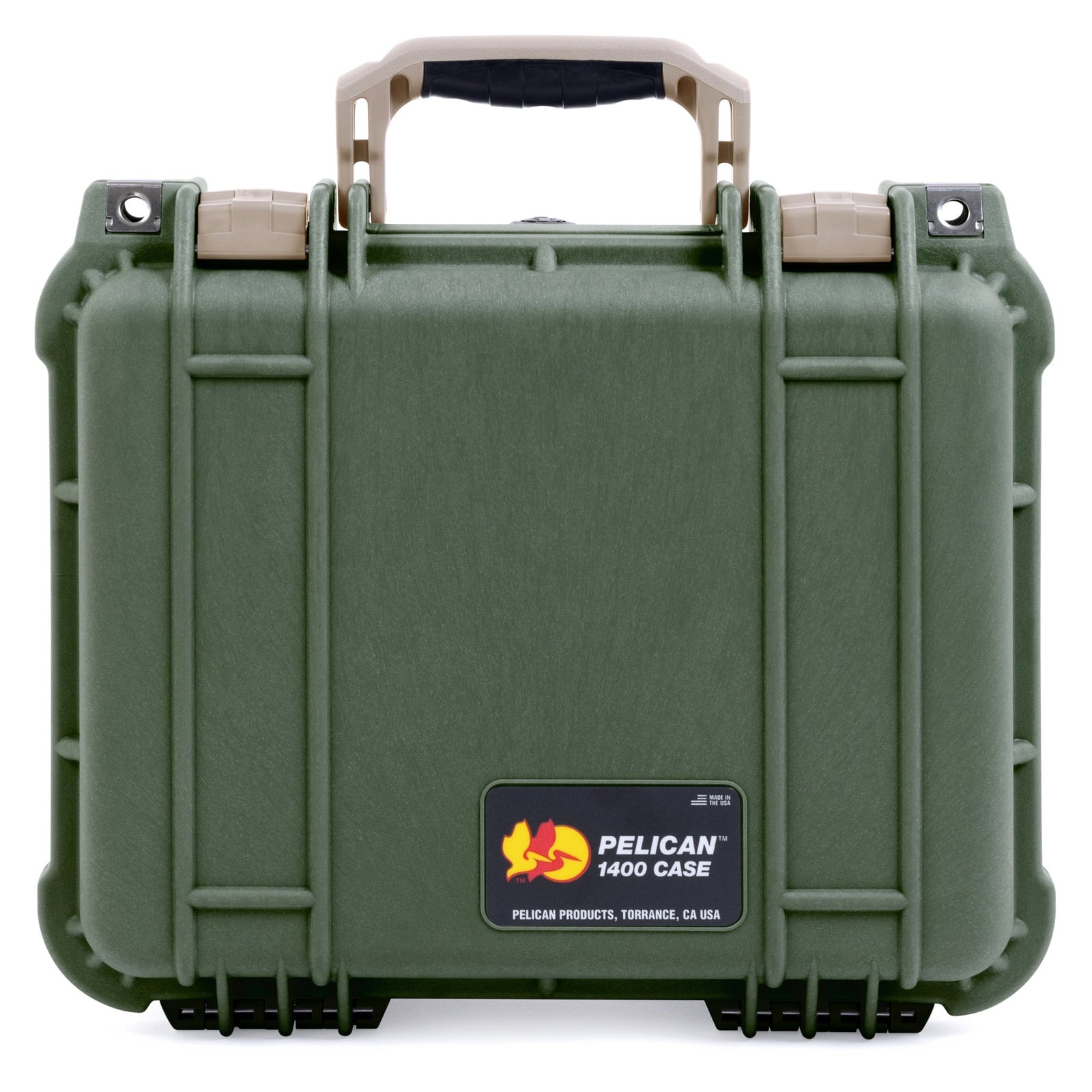 Pelican 1400 Case - OD Green & Desert Tan - Empty