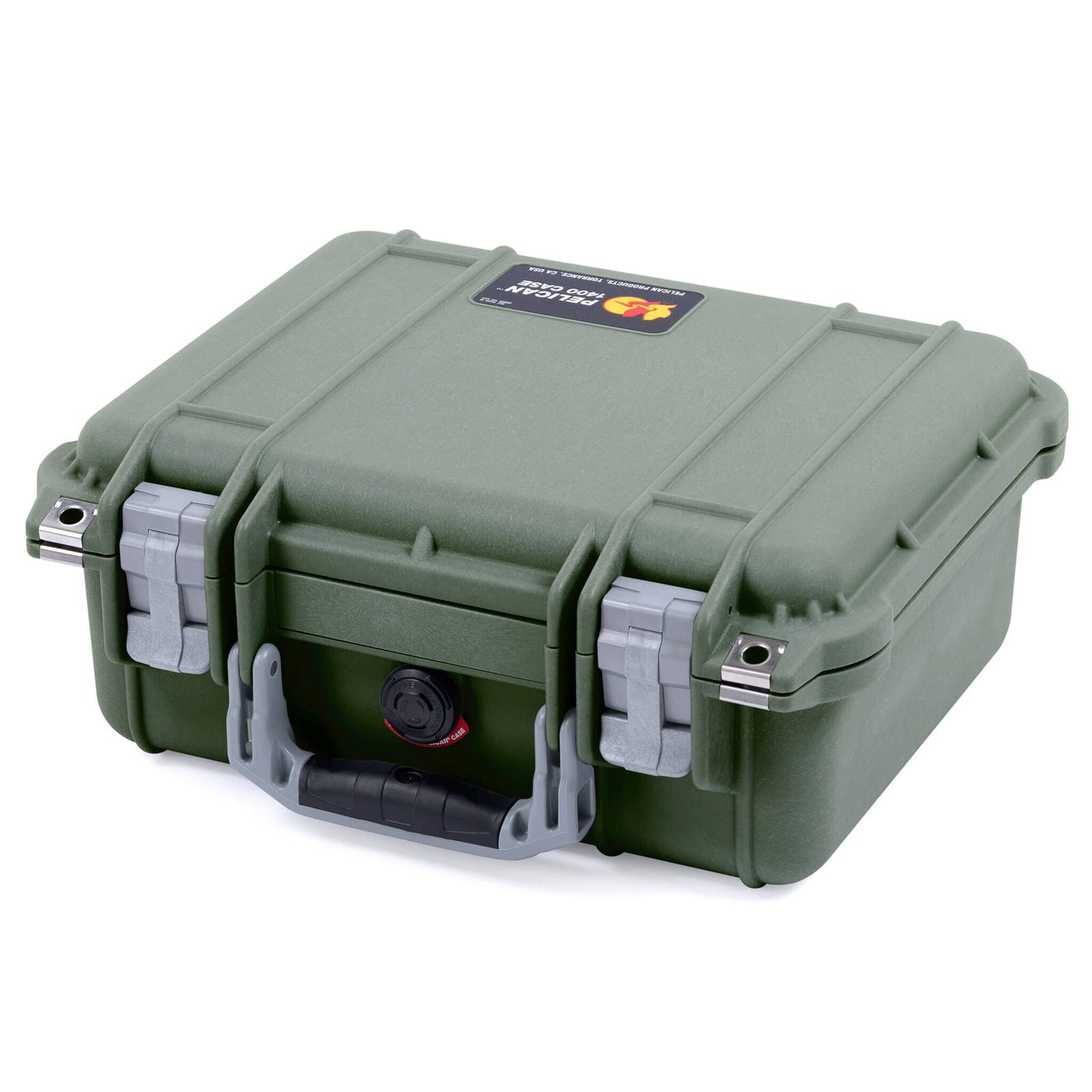 Pelican 1400 Case - OD Green & Silver - Empty