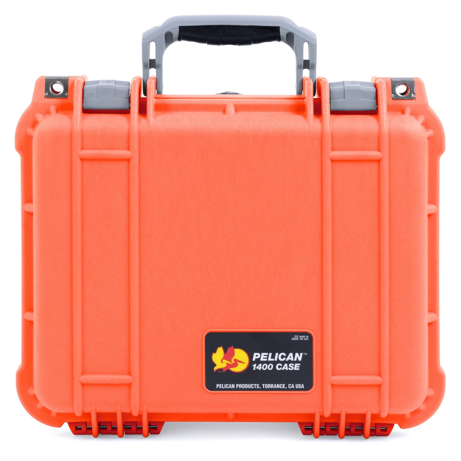 Pelican 1400 Case - Orange & Silver - Empty