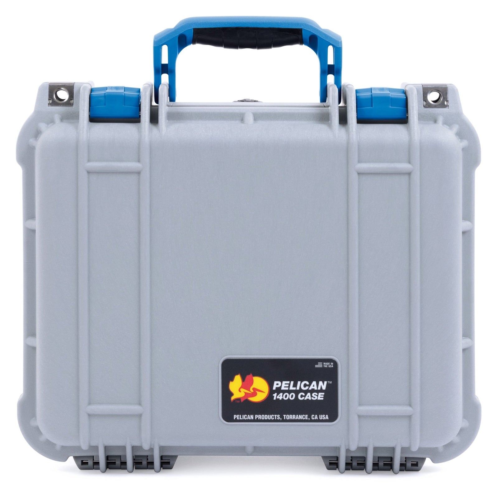 Pelican 1400 Case - Silver & Blue - Empty