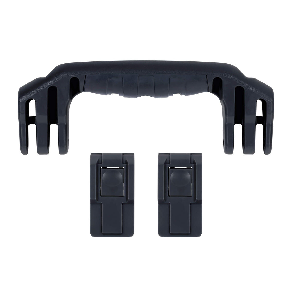 Pelican 1500 Replacement Handle &amp; Latch Set - Black (1 Handle, 2 Push-Button Latches) -