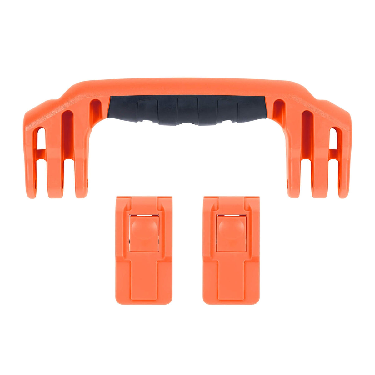 Pelican 1500 Replacement Handle &amp; Latch Set - Orange (1 Handle, 2 Push-Button Latches) -