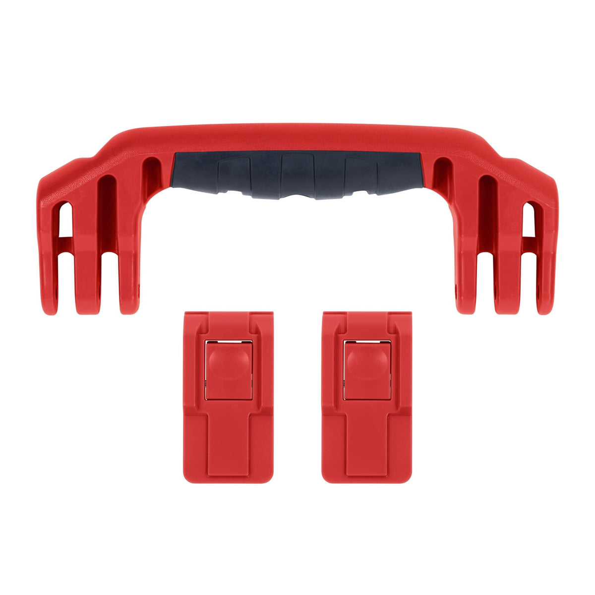 Pelican 1500 Replacement Handle &amp; Latch Set - Red (1 Handle, 2 Push-Button Latches) -