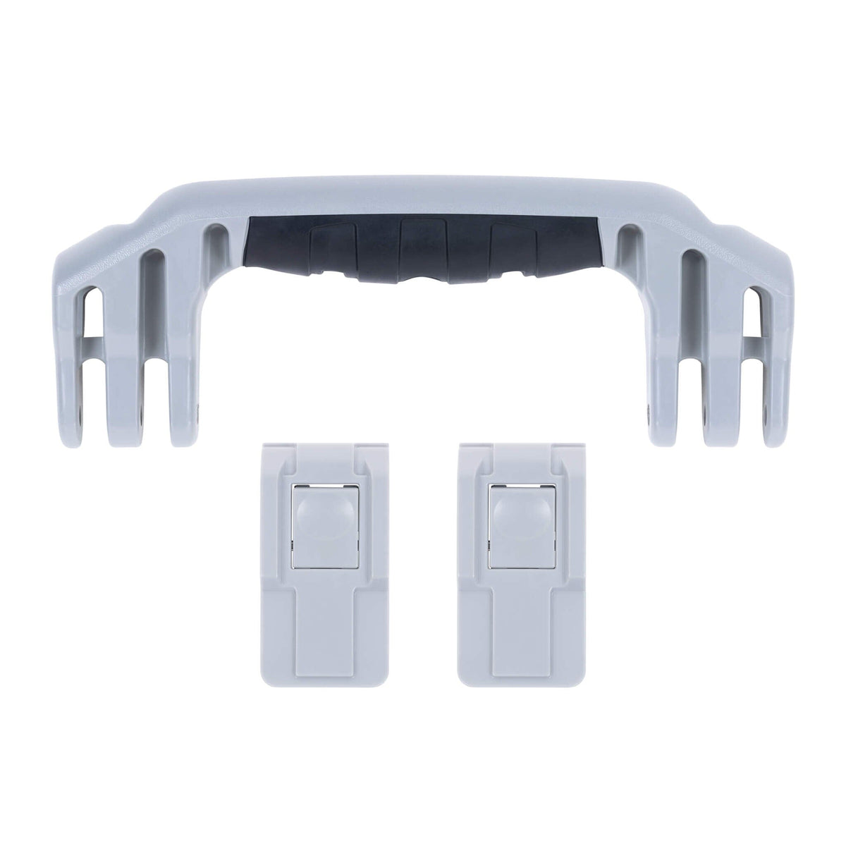 Pelican 1500 Replacement Handle &amp; Latch Set - Silver (1 Handle, 2 Push-Button Latches) -