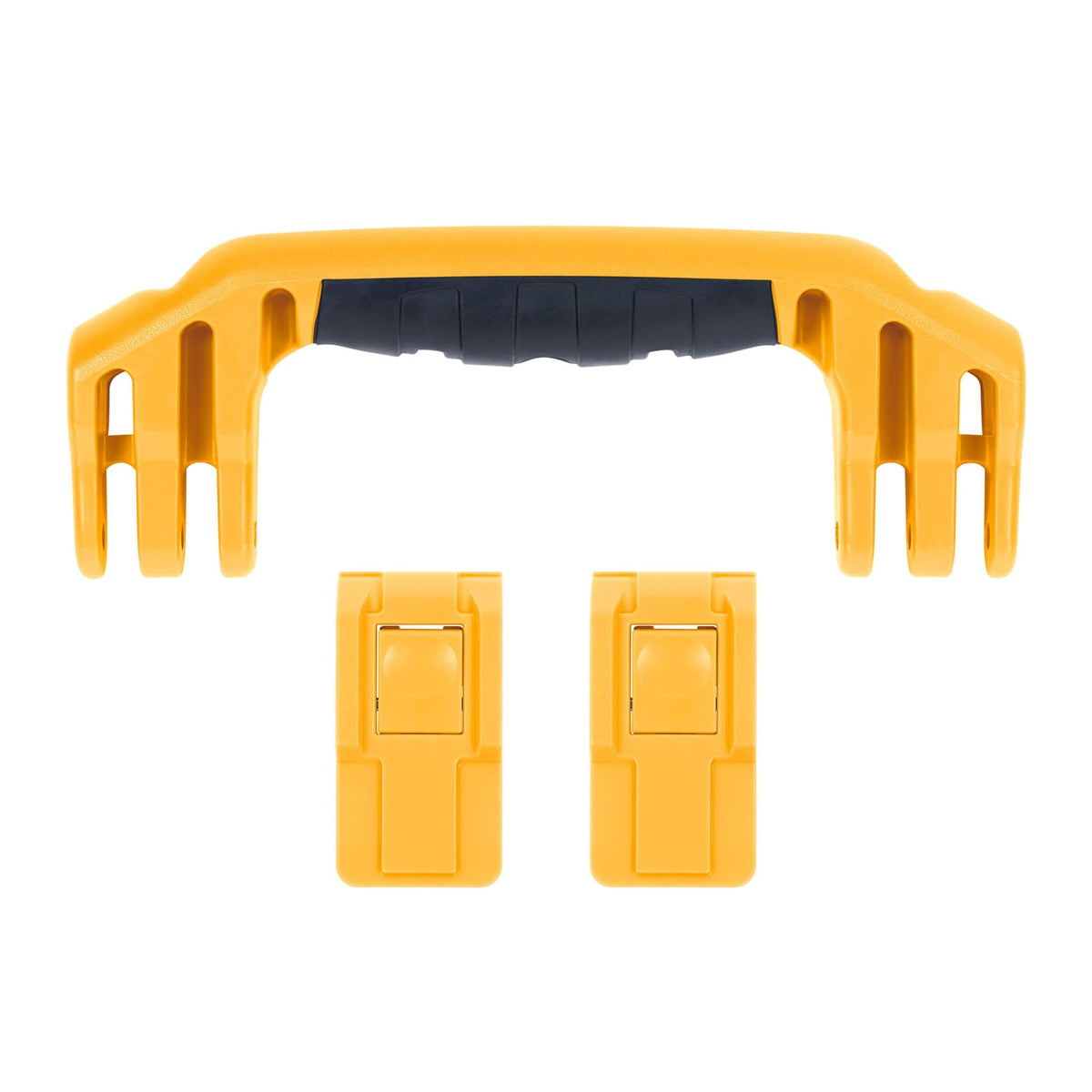 Pelican 1500 Replacement Handle &amp; Latch Set - Yellow (1 Handle, 2 Push-Button Latches) -
