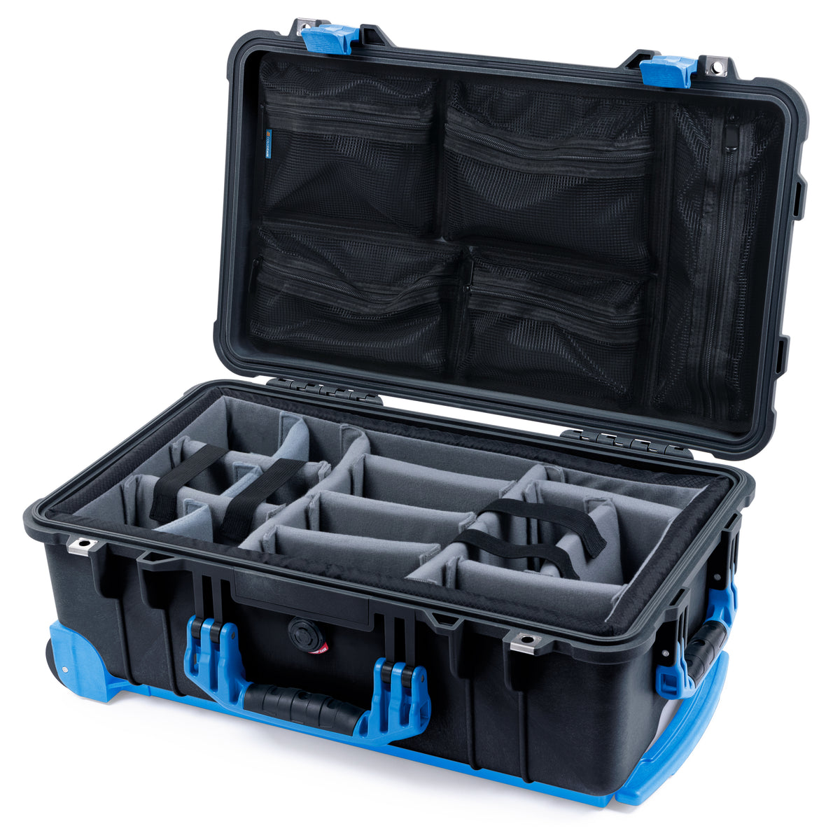 Pelican 1510 Case - Black & Blue Trolley