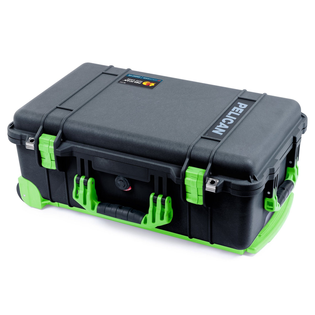 Pelican 1510 Case - Black & Lime Green Trolley - Empty (Case Only)