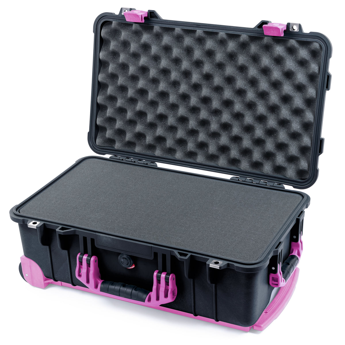 Pelican 1510 Case - Black & Magenta Trolley