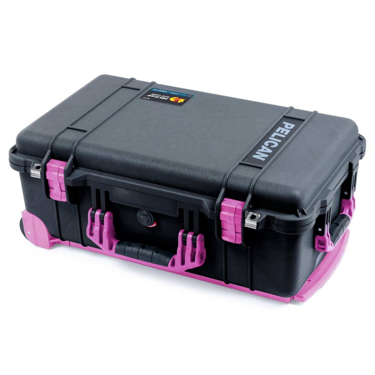 Pelican 1510 Case - Black &amp; Magenta Trolley - Empty (Case Only)