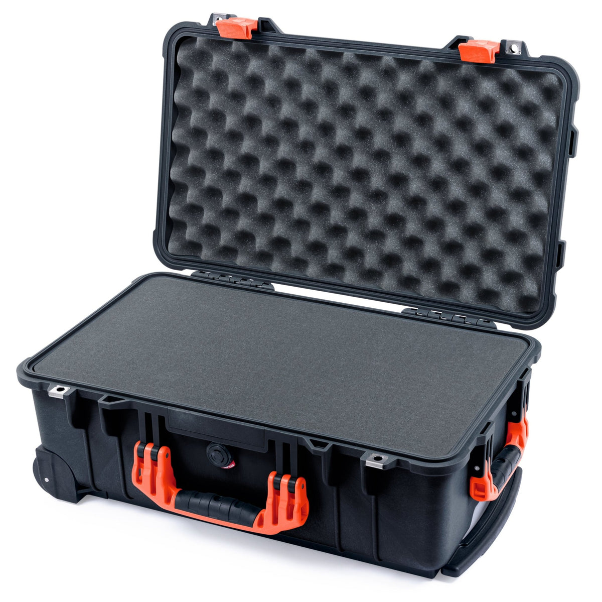 Pelican 1510 Case - Black &amp; Orange - Pick &amp; Pluck Foam / Convolute Lid Foam