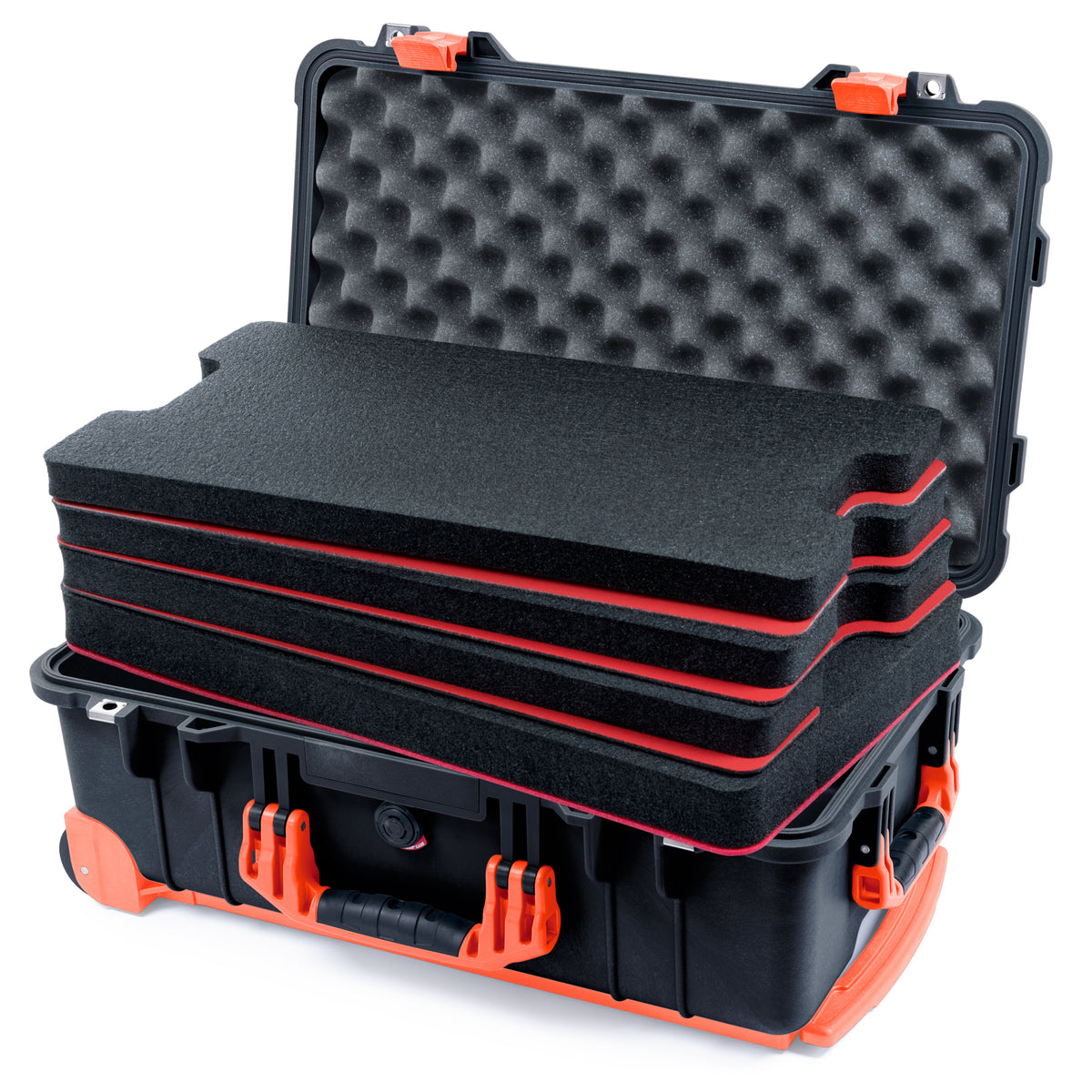 Pelican 1510 Case - Black & Orange Trolley