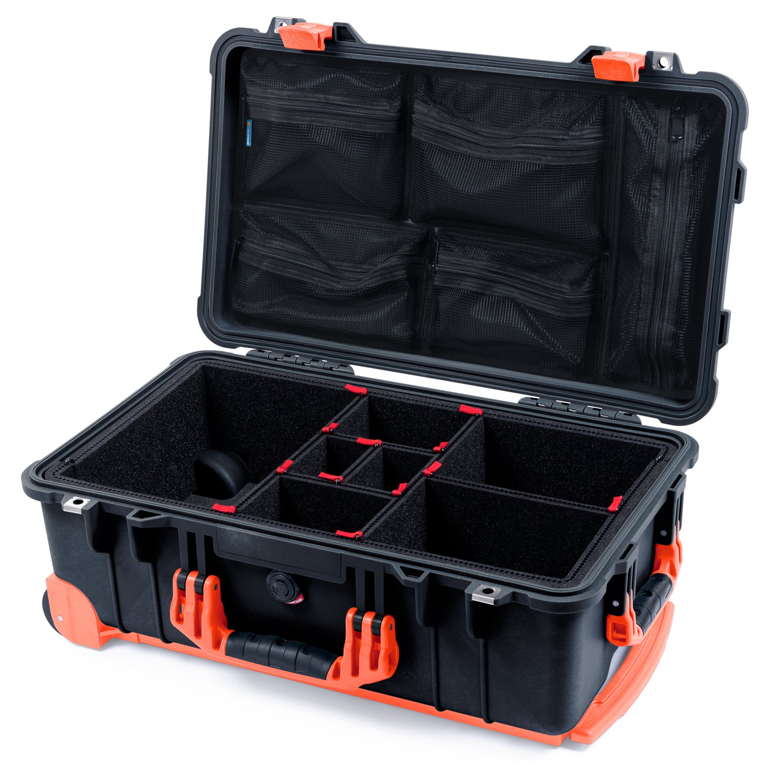 Pelican 1510 Case - Black & Orange Trolley