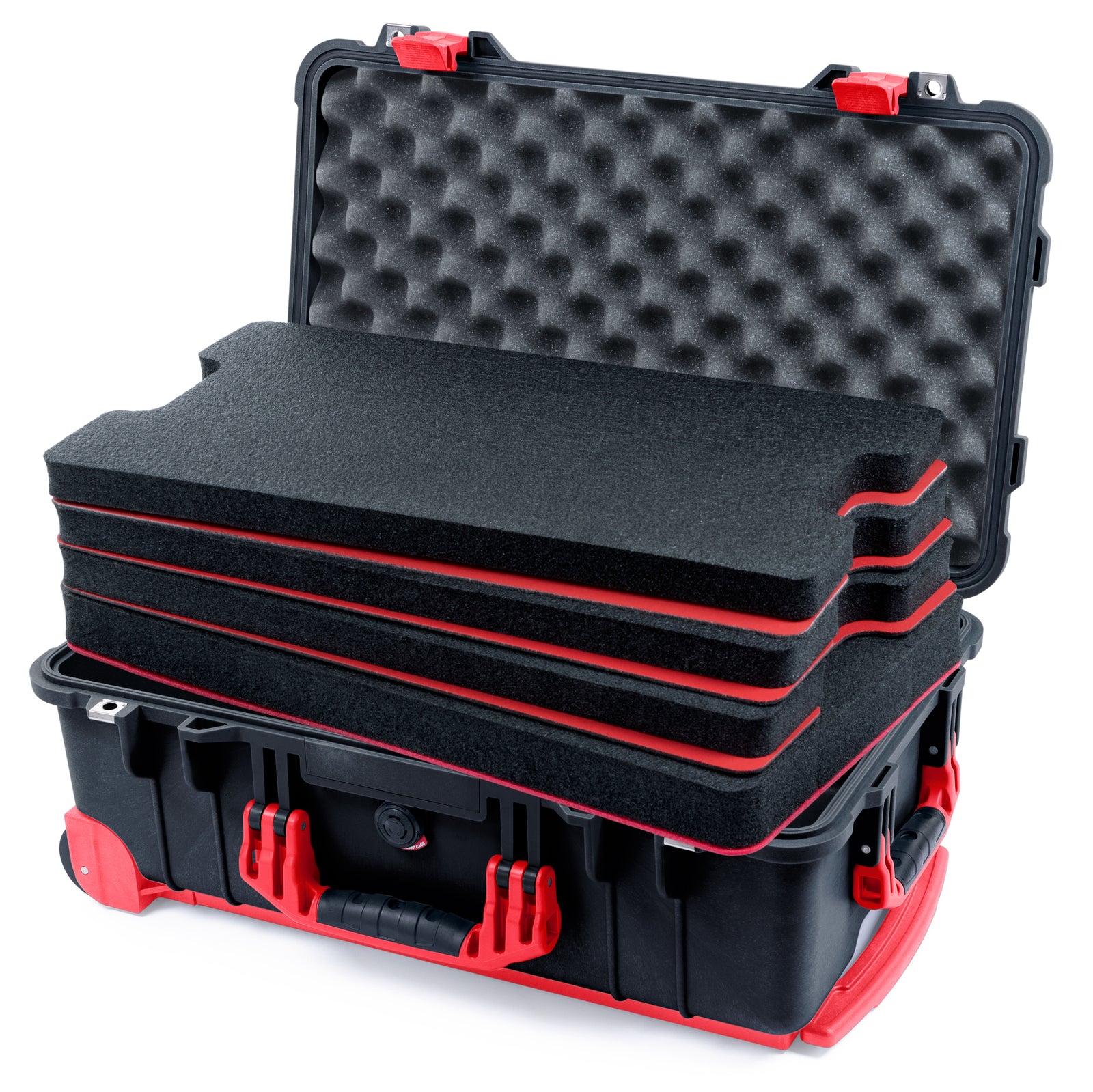 Pelican 1510 Case - Black & Red Trolley
