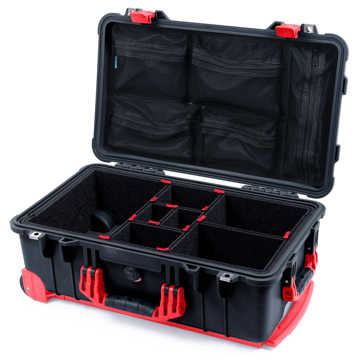 Pelican 1510 Case - Black & Red Trolley