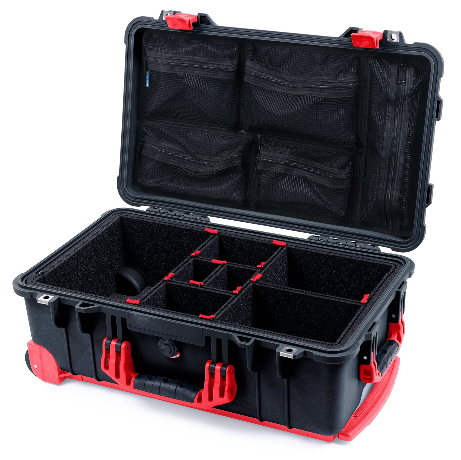 Pelican 1510 Case - Black & Red Trolley