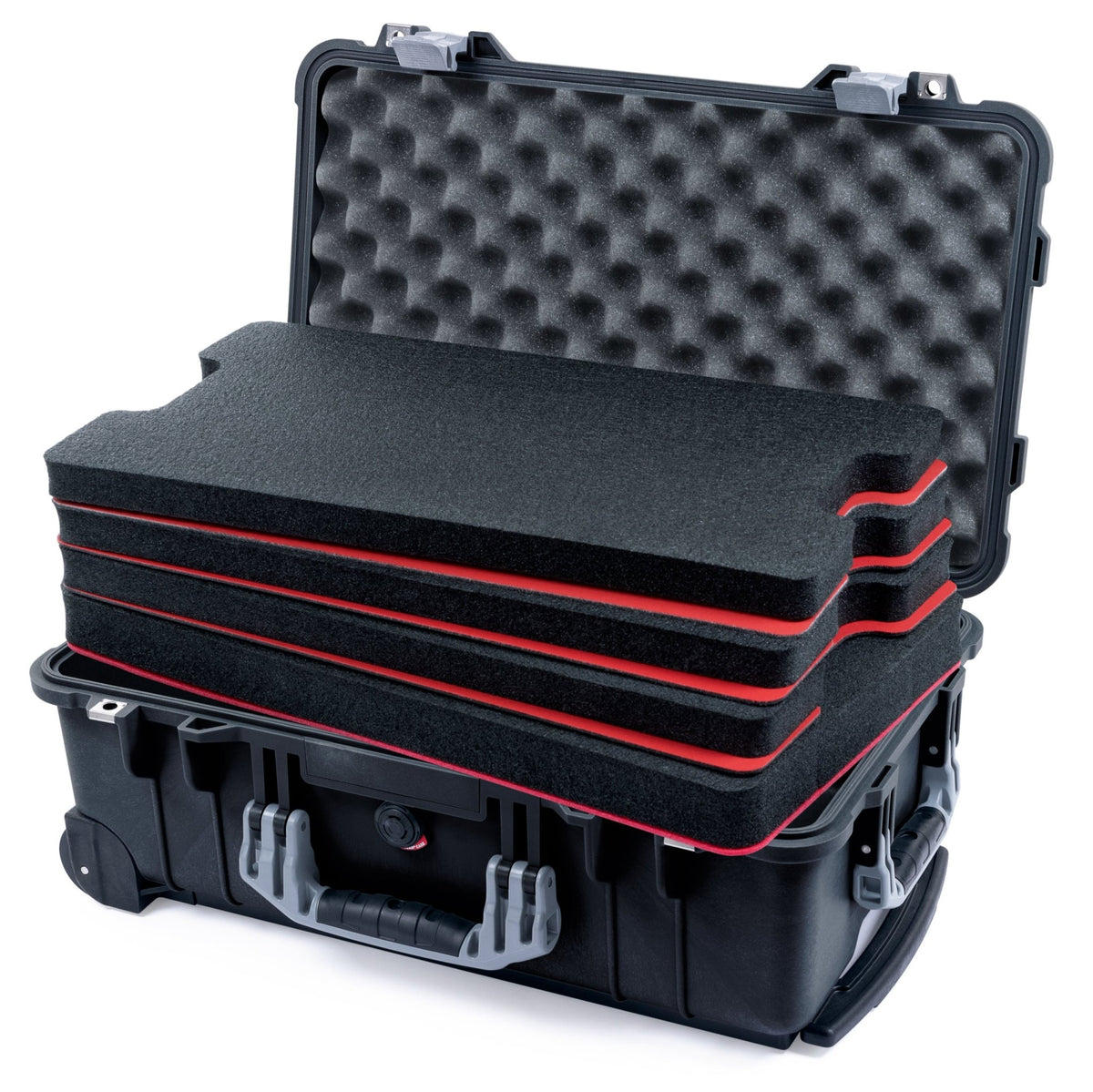 Pelican 1510 Case - Black &amp; Silver - DIY Tool Foam Kit / Convolute Lid Foam