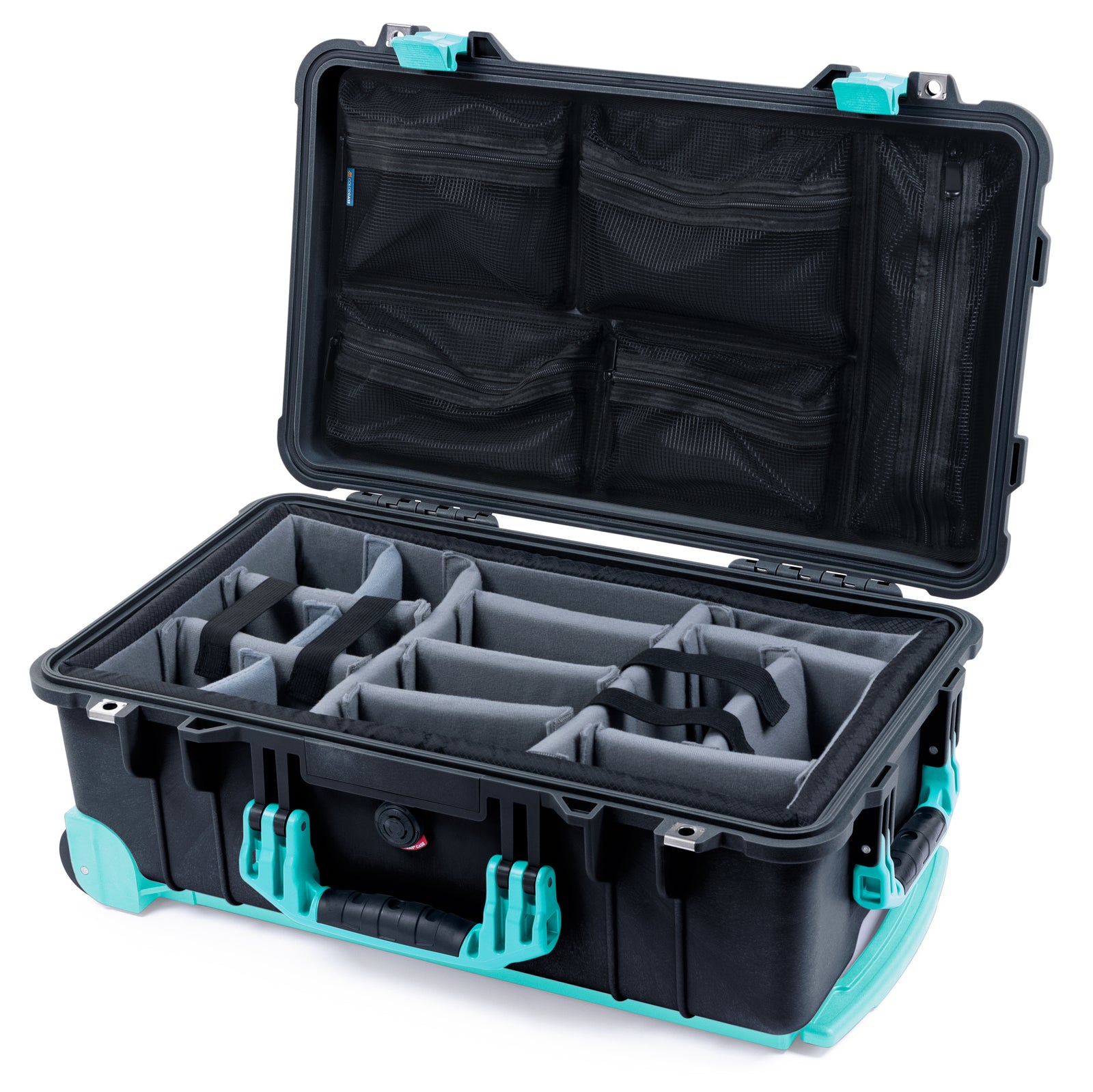 Pelican 1510 Case - Black & Teal Trolley