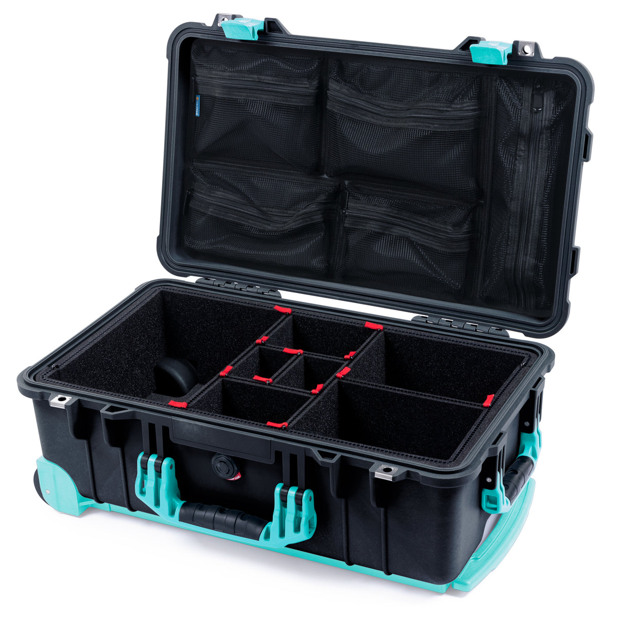 Pelican 1510 Case - Black & Teal Trolley
