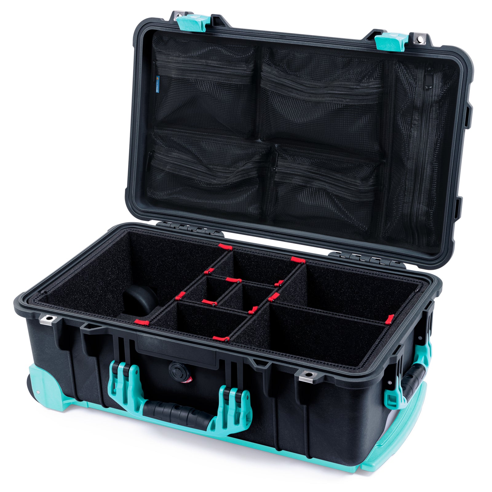 Pelican 1510 Case - Black & Teal Trolley