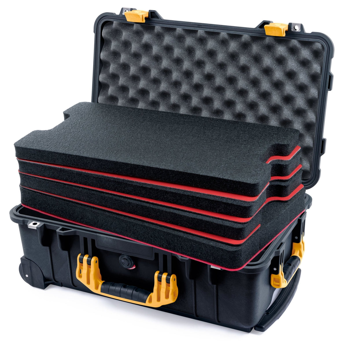 Pelican 1510 Case - Black &amp; Yellow - DIY Tool Foam Kit / Convolute Lid Foam