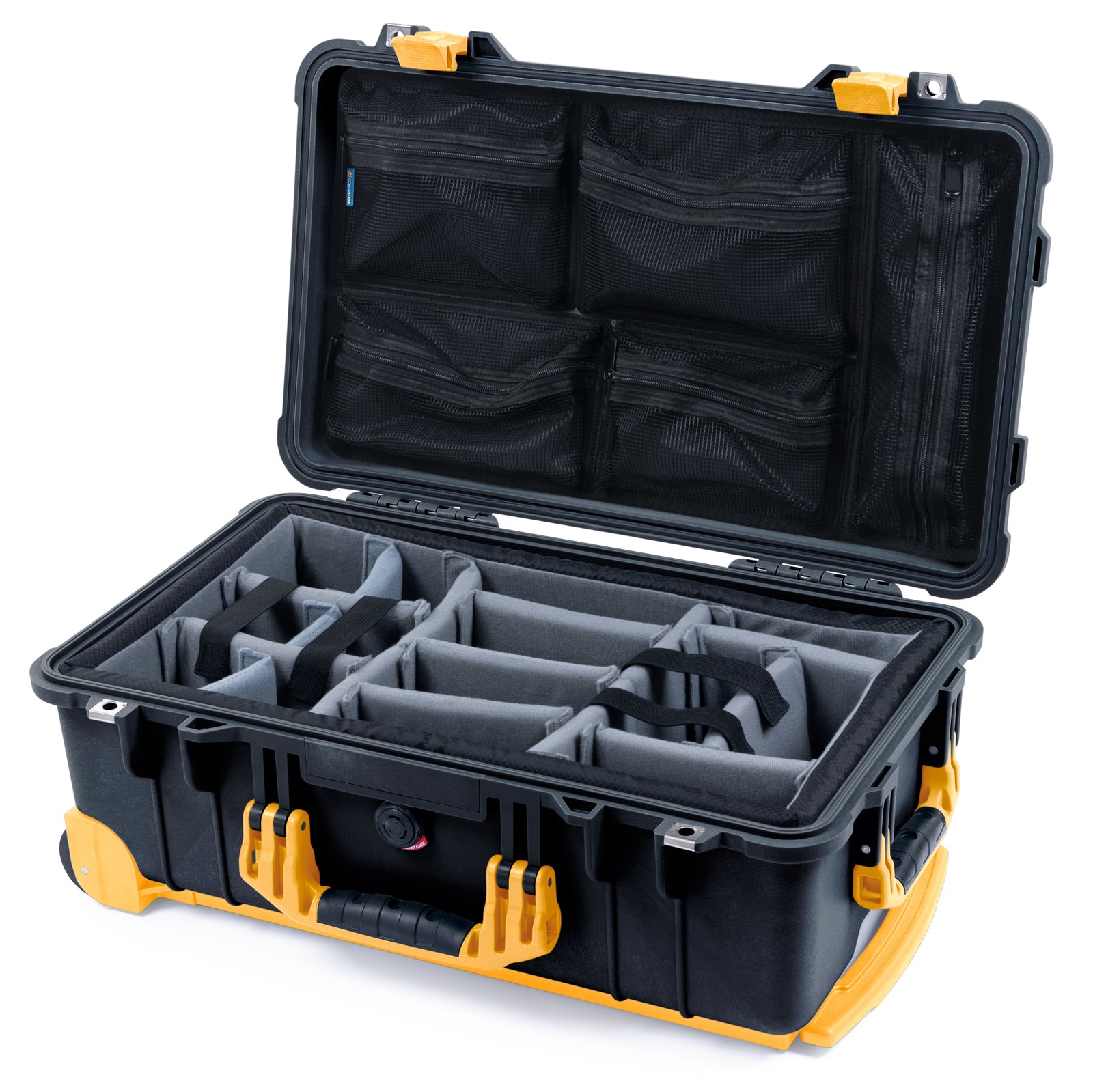 Pelican 1510 Case - Black & Yellow Trolley