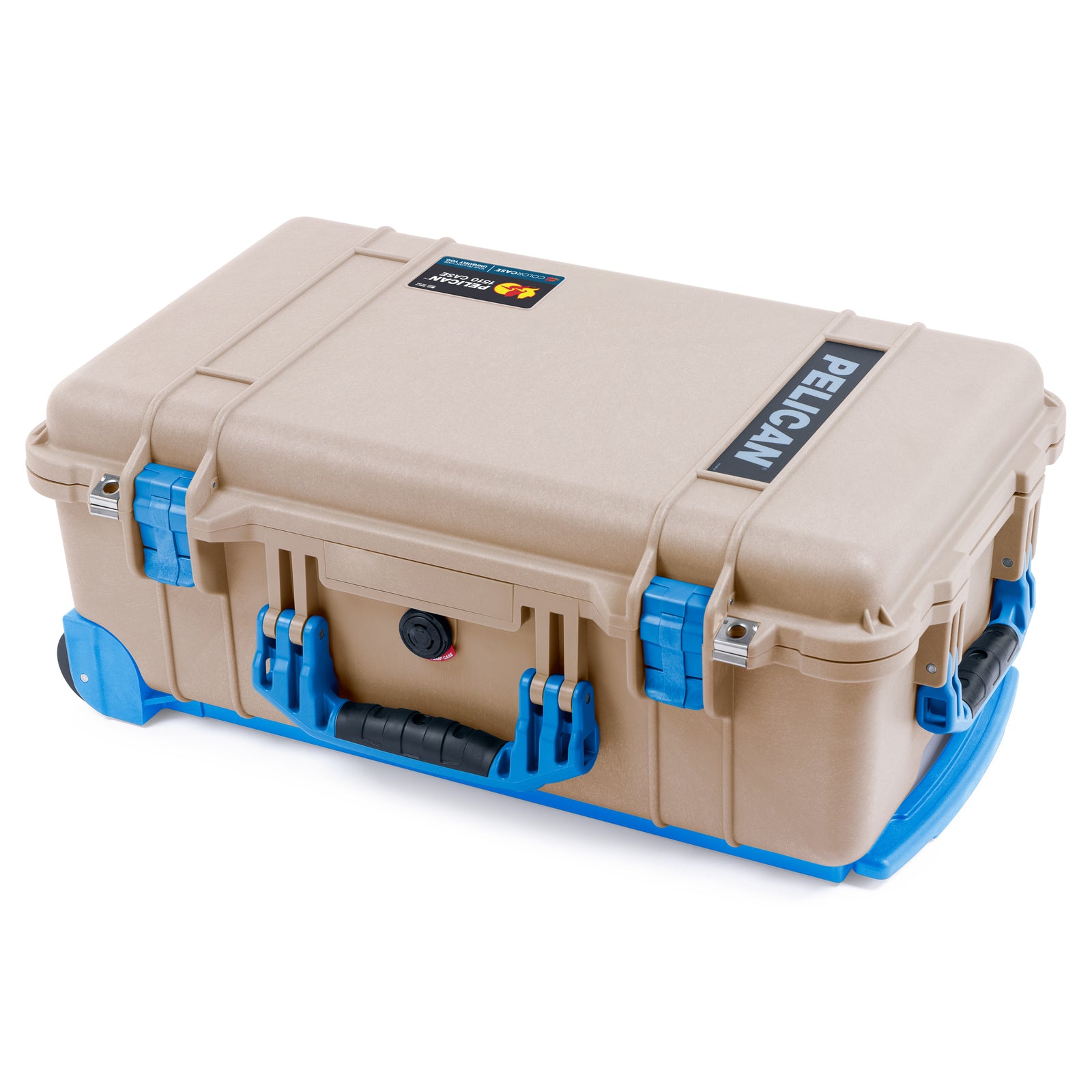 Pelican 1510 Case - Desert Tan & Blue Trolley